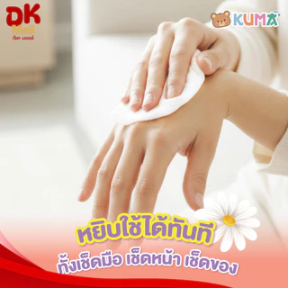(live) KUMA กระดาษทิชชู่เปียก Chibi กลิ่น Blooming fresh ขนาดมินิ 8 แผ่น 3 แพ็ค บรรจุ 12 ห่อ