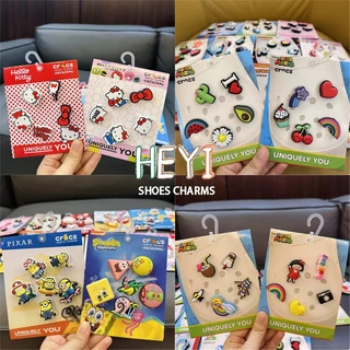 NEW Jibbitz เกาหลี ชุด - Cute DIY Cartoon Charms for Crocs, ที่ติดรองเท้า เซ็ต, Fast Shipping from Thailand