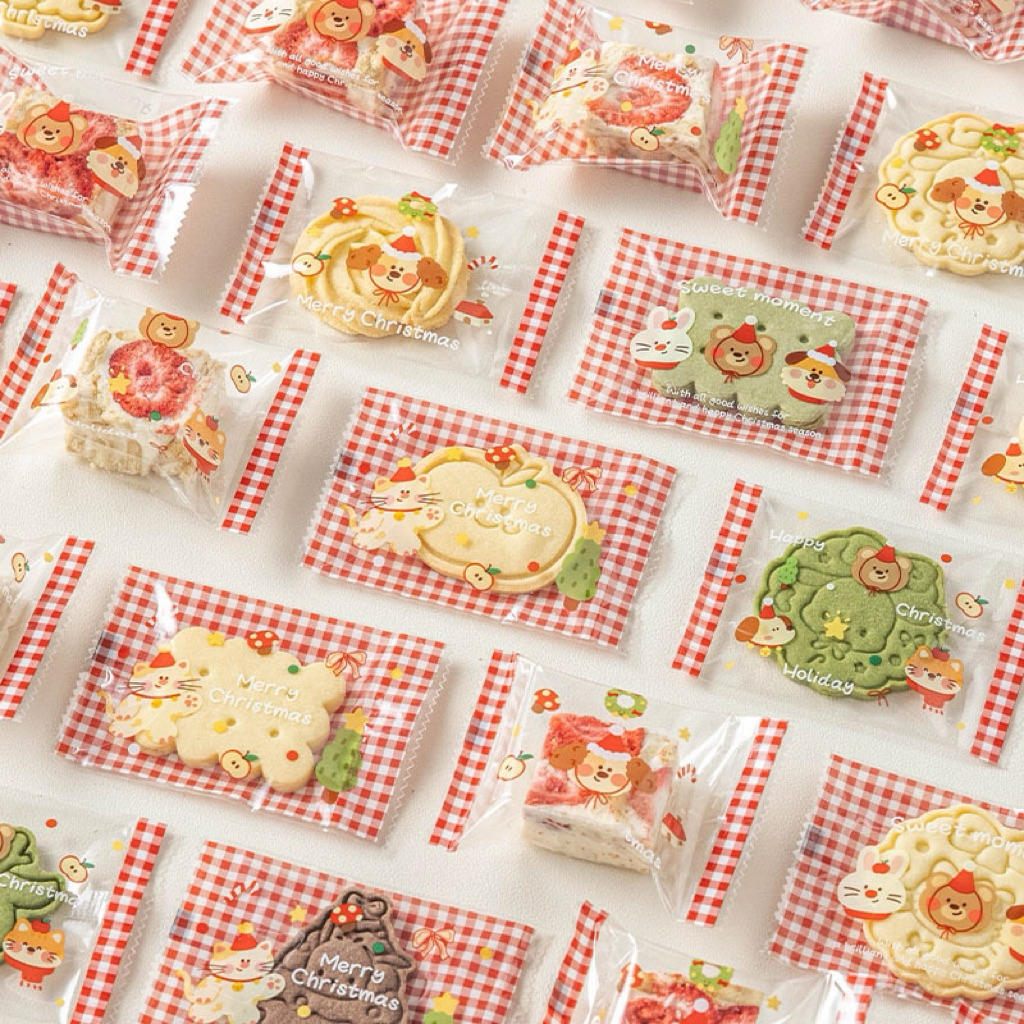 [พร้อมส่ง] ถุงซีล ถุงใส่ขนมคุกกี้ 10*7 cm (แพค 100 ใบ)