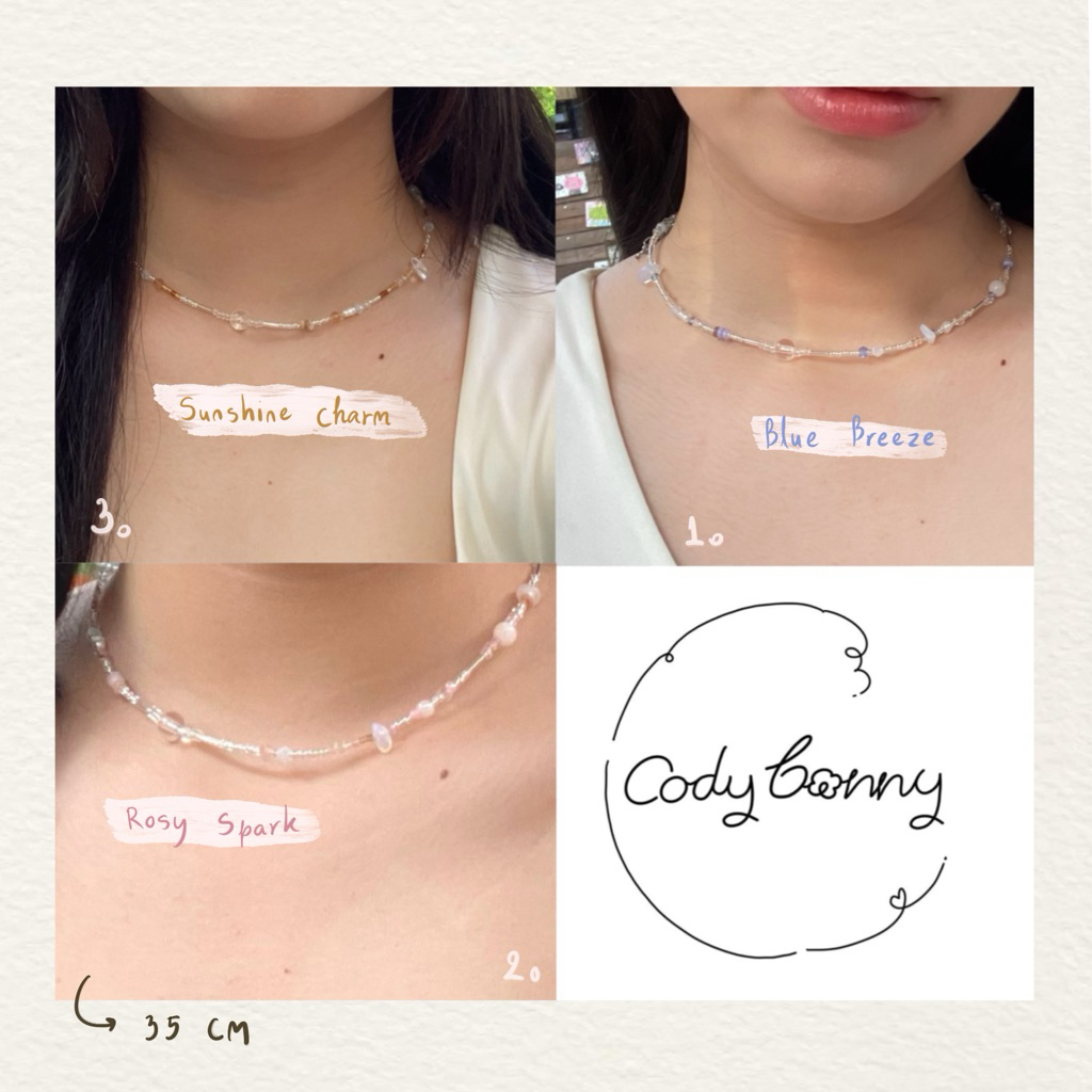 สร้อยคอลูกปัด 3 styles 🩵🌷☀️ | Necklace