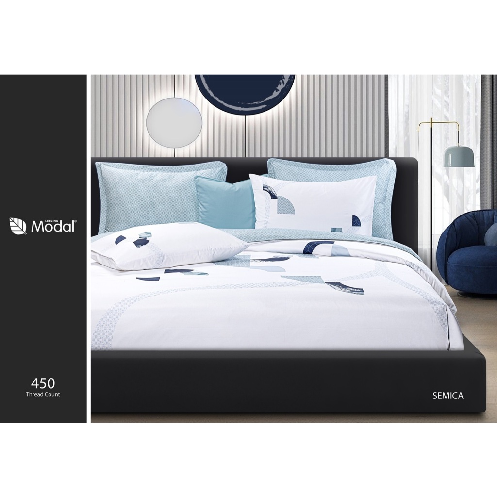 SANTAS ชุดเครื่องนอน ดีไซน์ SEMICA  ขนาด 6 ฟุต ทอ 450 เส้นด้าย MODAL