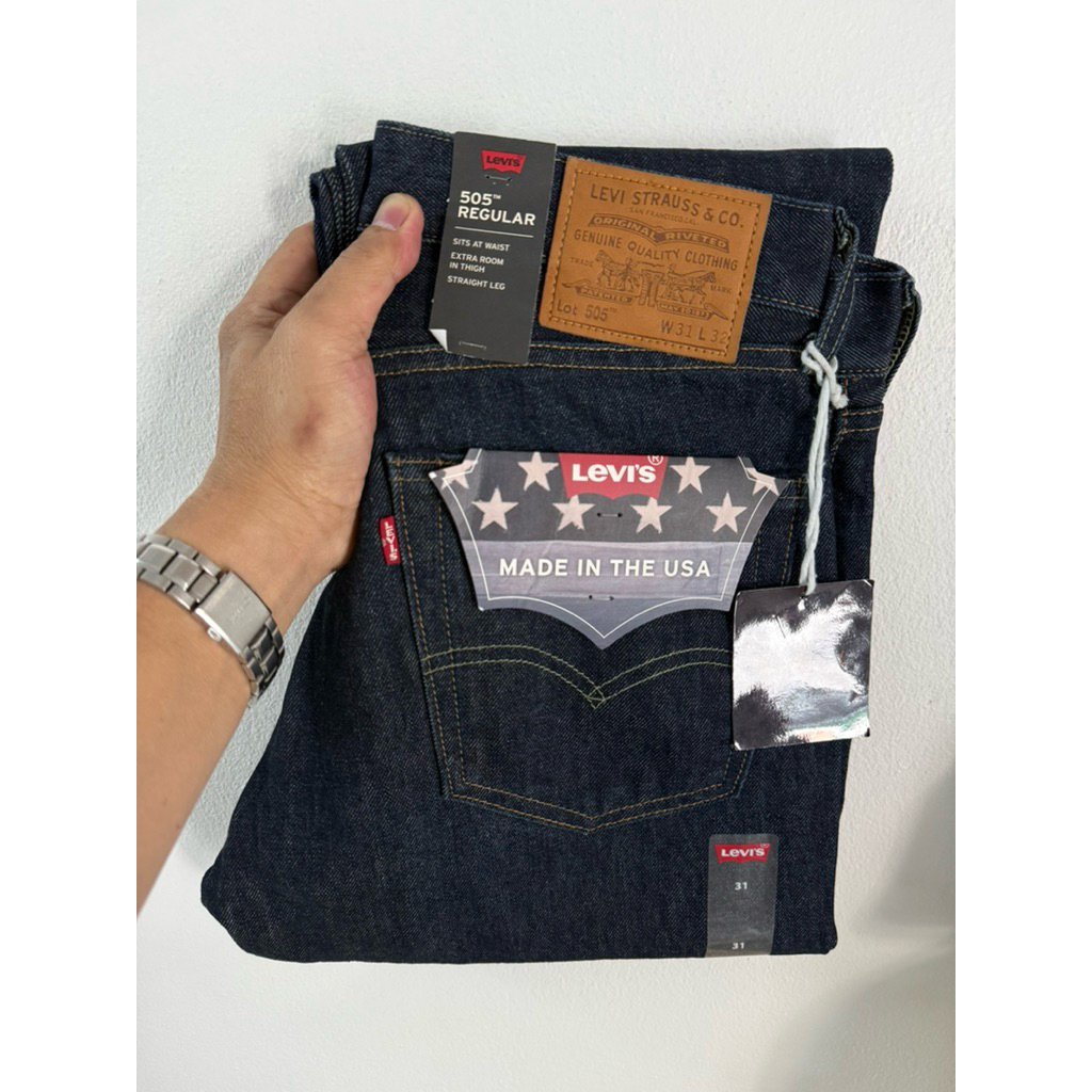 Levi’s 505 bigE premium ริมแดง Made in USA , Size W31 L32(ขนาดจริงดูตรงรายละเอียดสินค้า)