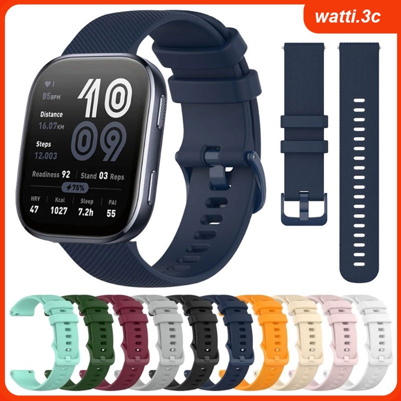 สายรัดซิลิโคนสำหรับ Amazfit Bip 6 5  Bip5 Unity อุปกรณ์เสริมสายรัดข้อมือสำหรับ Amazfit Bip5Pro/GTS/GTR4/3//Pace/Stratos
