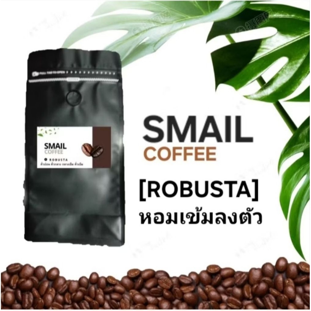 เมล็ดกาแฟคั่วใหม่โรบัสต้า(Robusta) เกรดA หอมเข้มข้น ถูกใจสายเข้ม #ต้องลอง