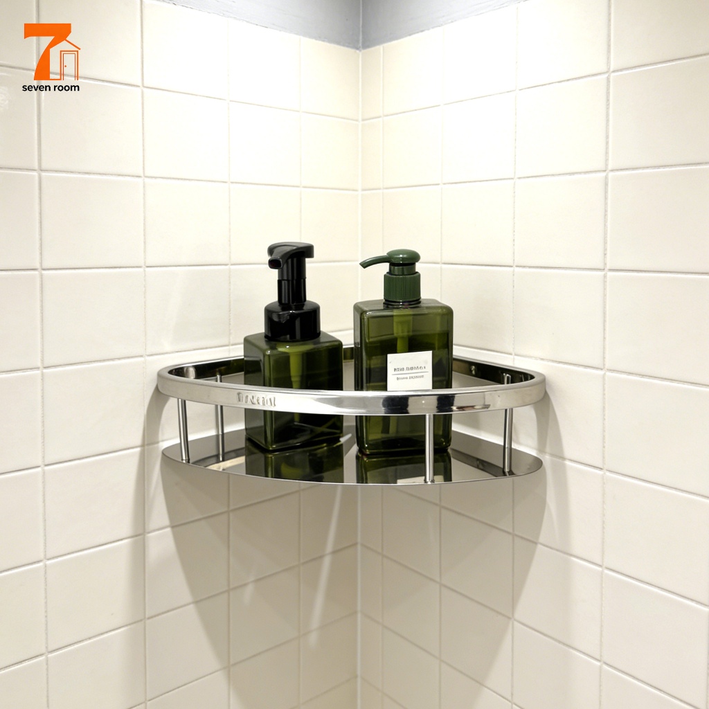 ชั้นวางของสามเหลี่ยมชั้นวางของติดผนังชั้นวางของสแตนเลส304เหมาะสำหรับห้องน้ำและมุมอื่นๆ - รูปที่ 2