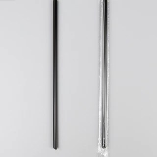 หลอดตรงปลายแหลม หลอดตรงห่อฟิล์ม มี 2 ขนาด สีดำ สีทอง 21 cm. (100เส้น) ยี่ห้อ JT