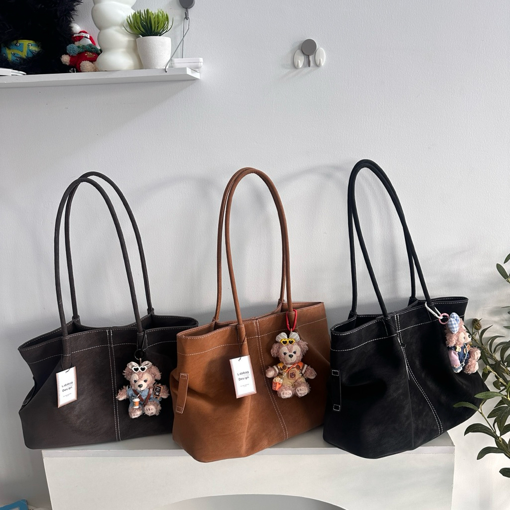 พร้อมส่ง Lidabagdesign กระเป๋าหนังกลับ กระเป๋าสะพายไหล่