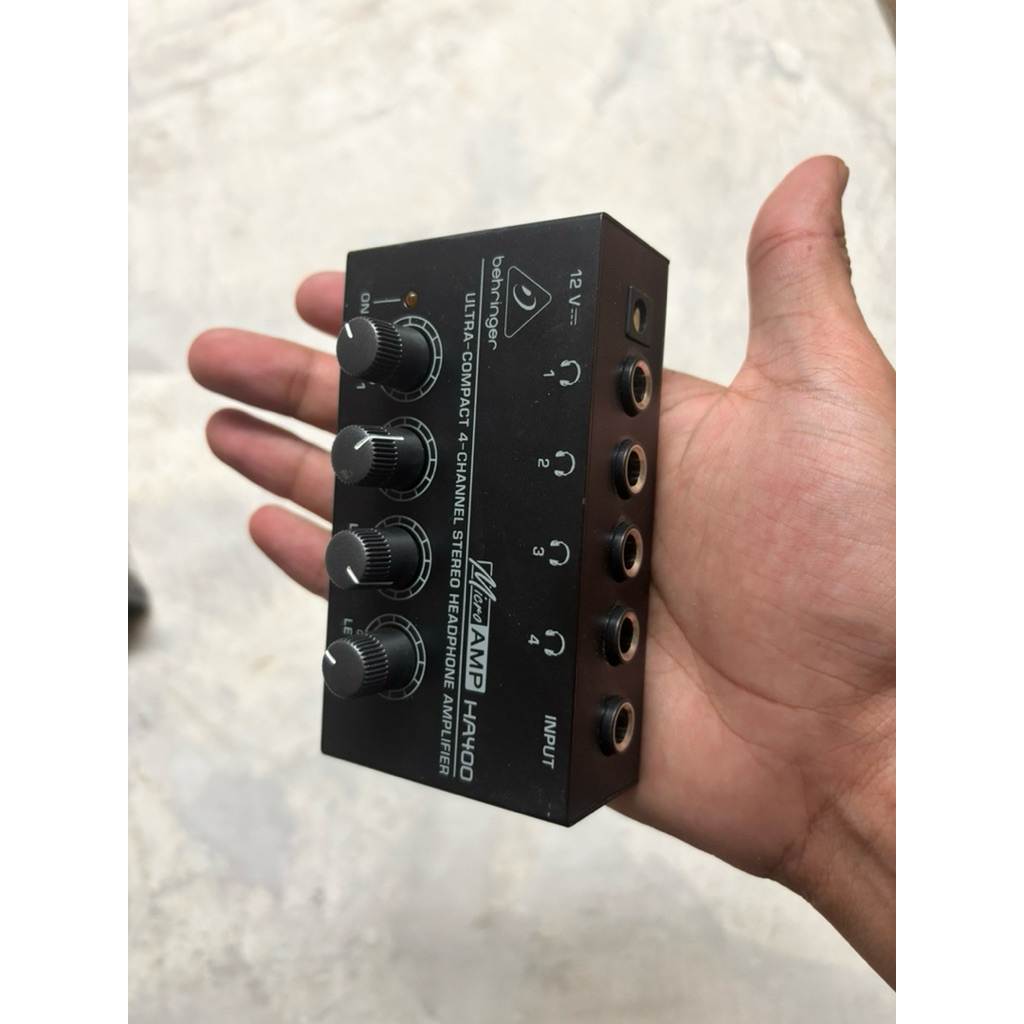 (สภาพนางฟ้า)Behringer MICROAMP HA400 Headphone Amp แอมป์ ขยายสัญญาน หูฟัง แบบ 4 ชาแนล(มือสอง)