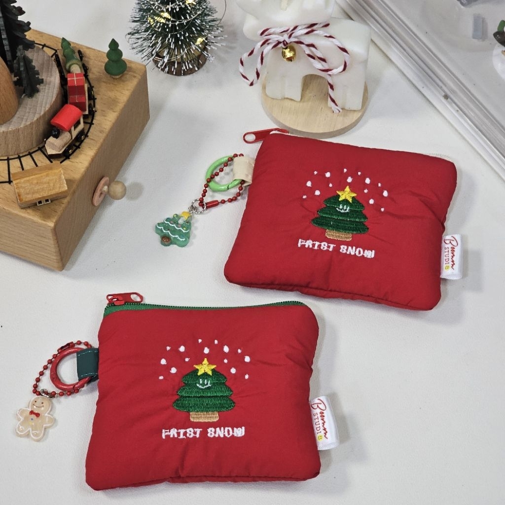 Chrismas coin purse กระเป๋าตังค์ ใส่เหรียญ ใส่บัตร