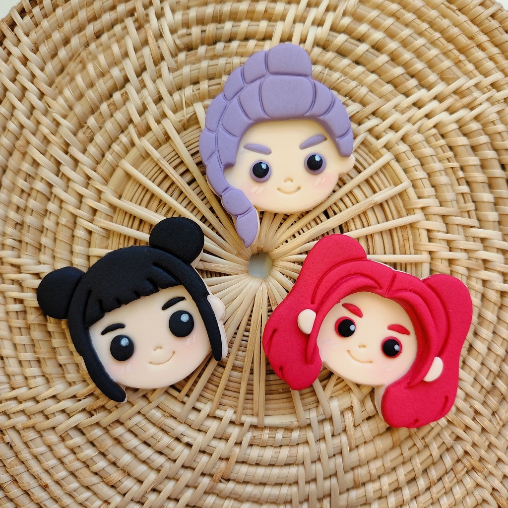 Sweethub น้ำตาลแต่งเค้ก Huntrix Kpop Demon Sodapop เซ็ต 3 ชิ้น