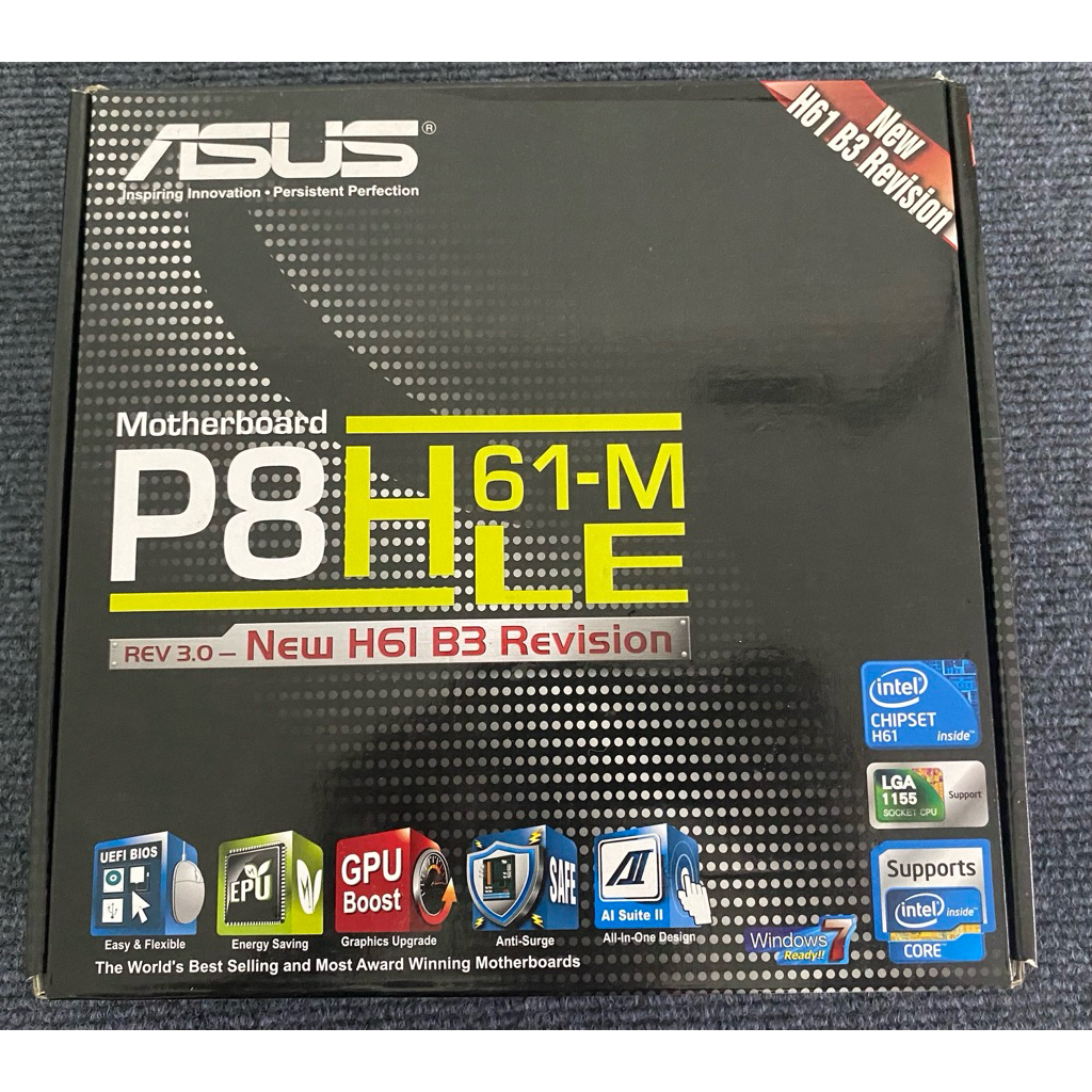 [Mainboard มือสองพร้อมซีพียู] ชุดซีพียูพร้อมเมนบอร์ด CPU : INTEL CORE I3-2100 + MB : ASUS P8H61-M LE