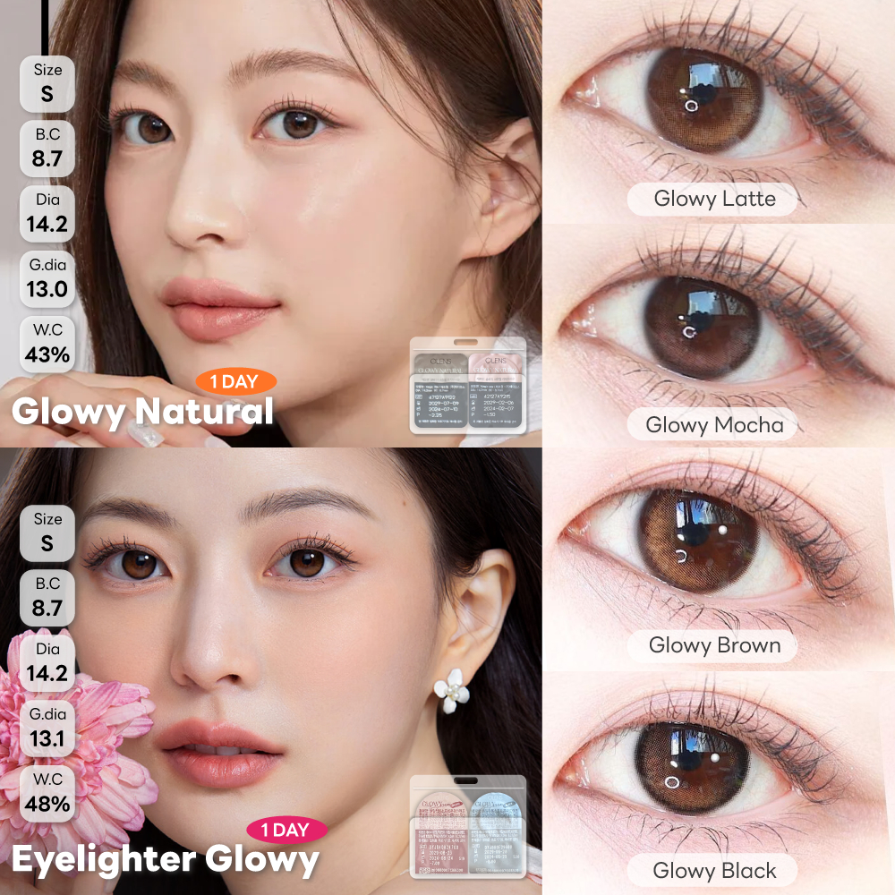 [แบ่งขาย] Olens 1 Day รุ่น Glowy Natural / Eyelighter Glowy คอนแทคเลนส์รายวัน