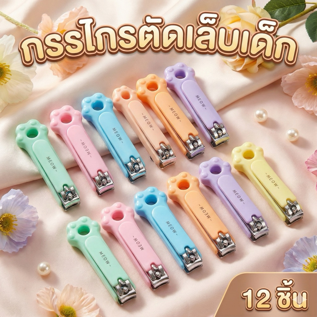 กรรไกรตัดเล็บขนาด 7.5 cm. แพค 12 ชิ้น ราคาส่ง K009