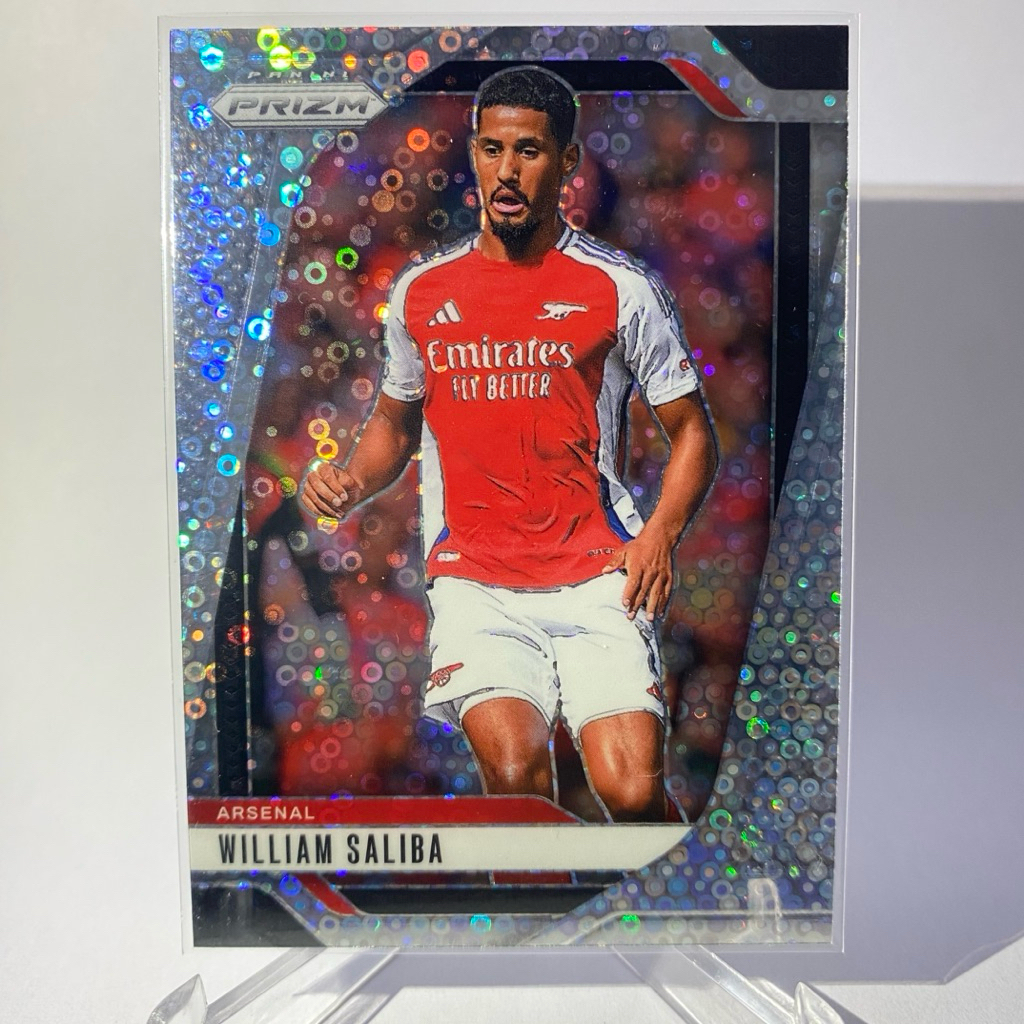 การ์ดนักกีฬาฟุตบอล WILLIAM SALIBA, ARSENAL , (PRIZM), PANINI PRIZM 2025