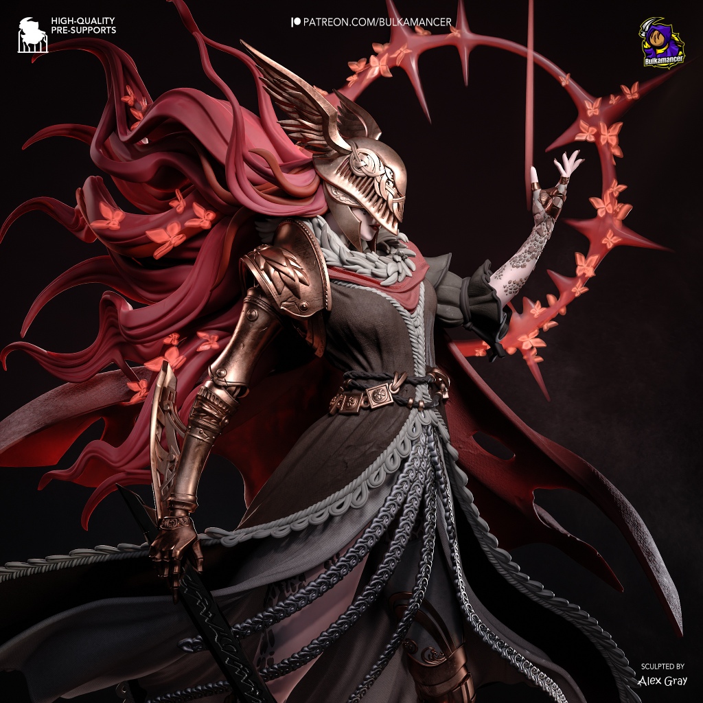 [โมเดลไม่ทำสี] Malenia [Elden Ring] (Bulkamancer) 3D printing model