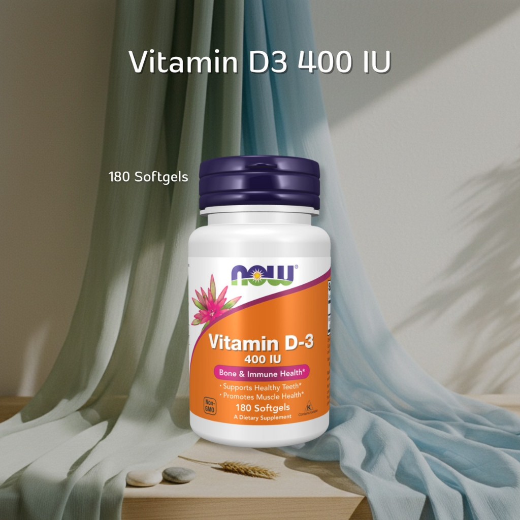 (ของแท้) Now Foods Vitamin D3 400IU 180 Softgels l วิตามินดี 3 400IU