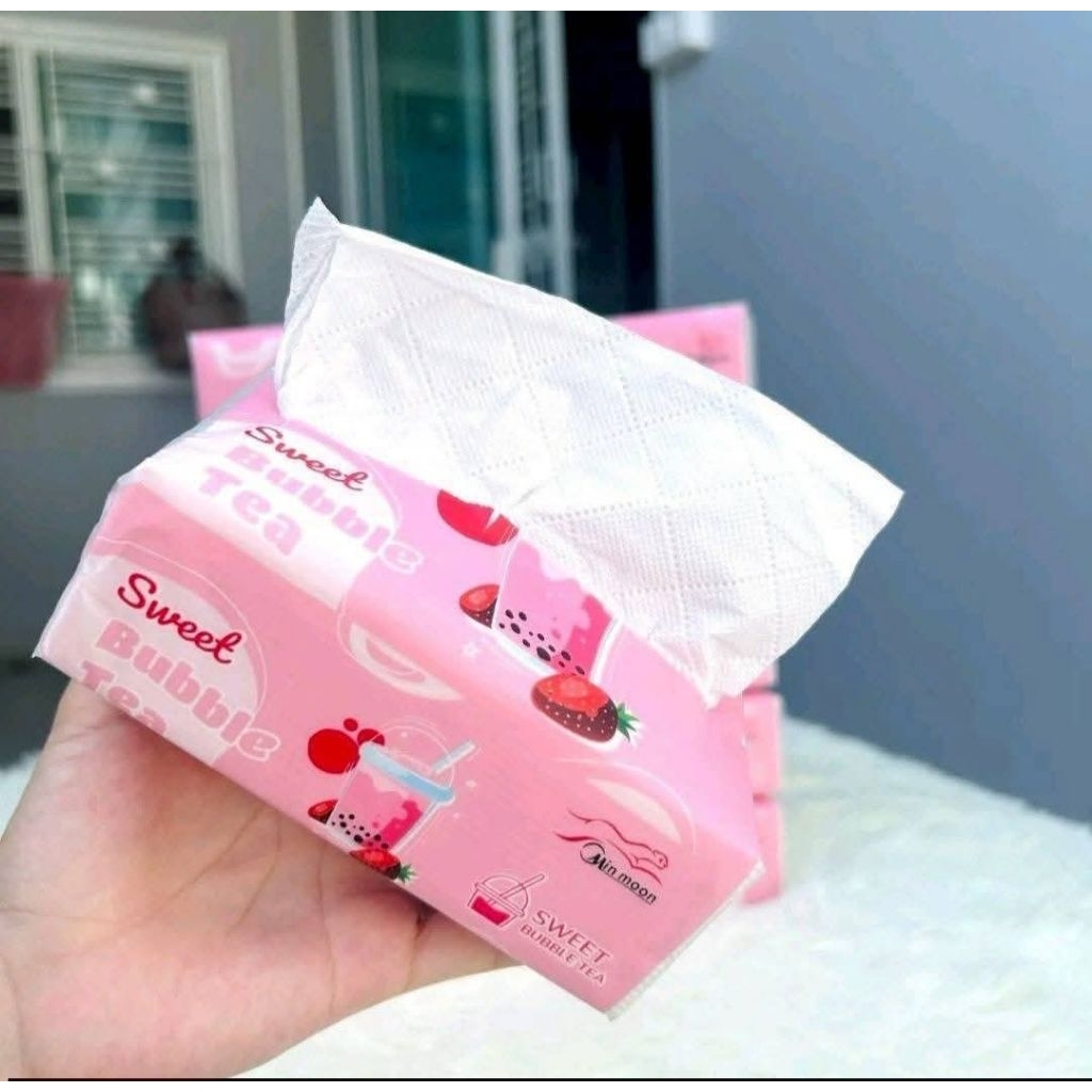 ส่งไวมากนะ 🍬 🩷ทิชชู่ป๊อบอัพ-ชมพู [ยกลัง 20 ห่อ] กระดาษทิชชู่อเนกประสงค์ เช็ดมือ,เช็ดปาก,เช็ดหน้าได้ - รูปที่ 3