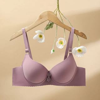 เสื้อในแฟชั่นมีโครง ไร้ขอบ คัพ C รอบตัวยาว ยืดได้เยอะ ผ้านิ่…