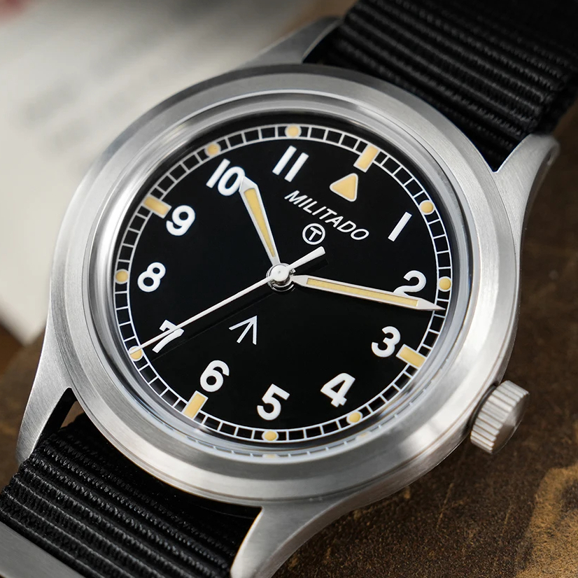 [Limited][ควอตซ์] SILLIONS X MILITADO ML22 6B 36MM BGW9/C3 AR Dome K1 Glass Miyota 2035 100M