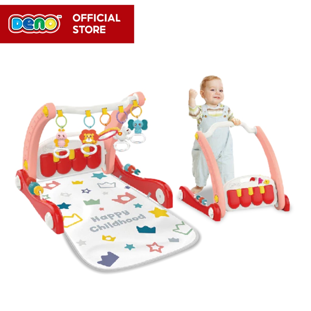 DENO(ดีโน่) เพลยิม เพลยิมเด็ก เพลยิมเปียโน เสริมพัฒนาการเด็ก ลายการ์ตูน  2 in 1  พร้อมจัดส่ง