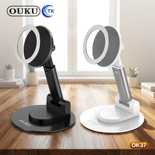 OUKU ที่วางโทรศัพท์แบบแม่เหล็ก Desktop Holder หมุนรอบทิศทาง 360 องศา แผงขนาดใหญ่ ใช้งานง่าย OK37