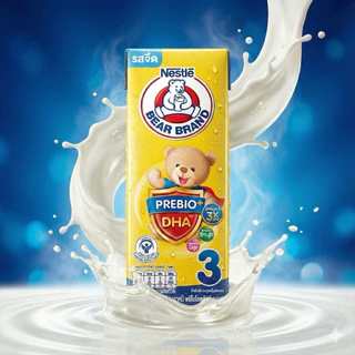 [นมกล่อง] นมยูเอชที ตราหมี สูตร 3 พรีไบโอพลัส ดีเอชเอ 180 มล. 36 กล่อง x2 ลัง