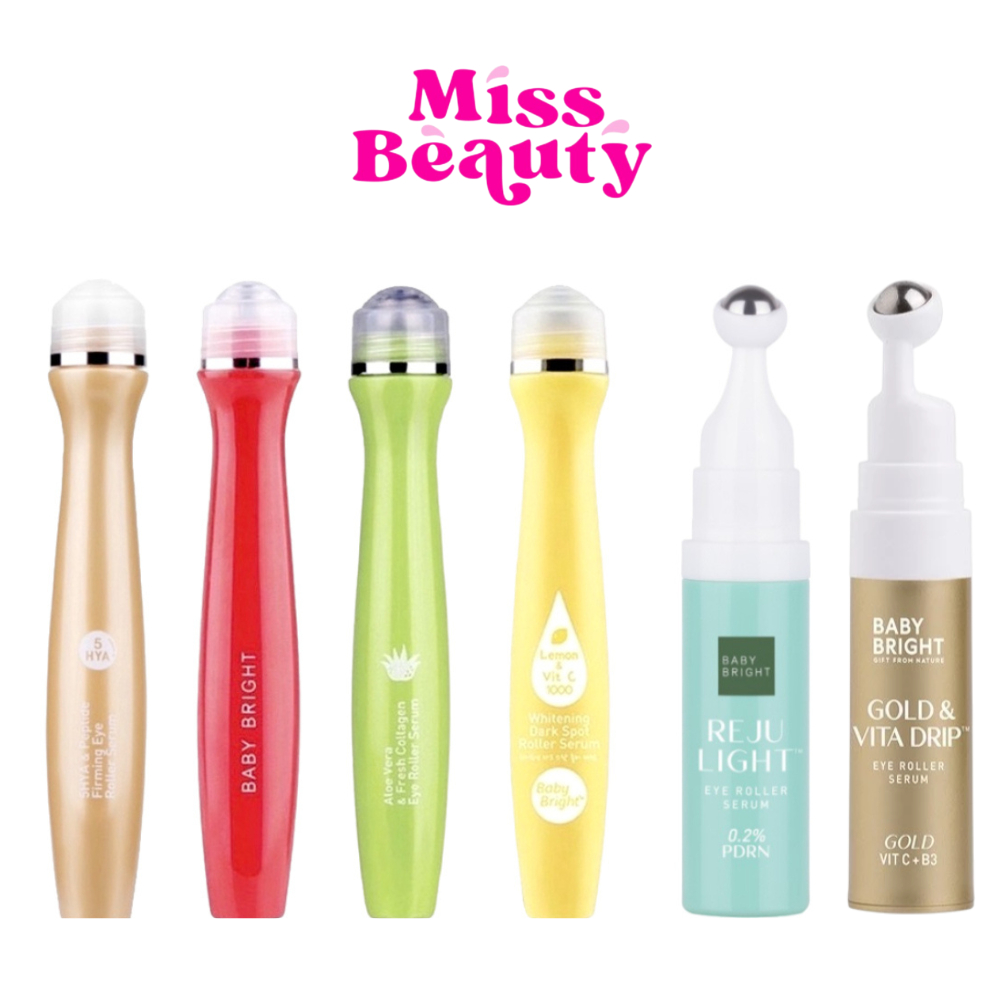 (ลูกกลิ้ง) Baby Bright Eye AloeVera&Fresh/Lemon&Vit C Roller Serum เบบี้ไบร์ท อาย โรลเลอร์ เซรั่ม บำรุงใต้ตา