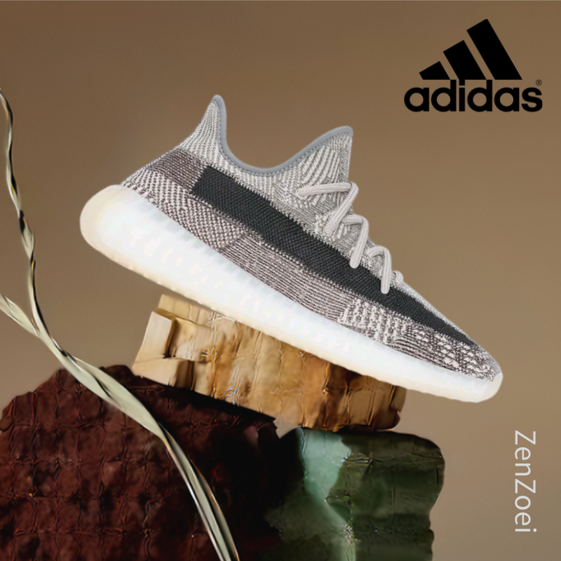 (ของแท้ 100%) 💯 adidas originals Yeezy Boost 350 V2  zyon grayish black FZ1267