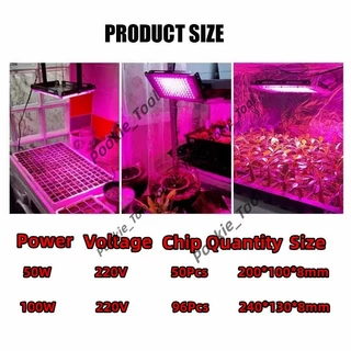 💥พร้อมส่ง💥ไฟปลูกต้นไม้ LED 100W Grow Light แสงสีม่วง เร่งเติบโต ใช้กับผัก-ไม้ดอก 50W/100W