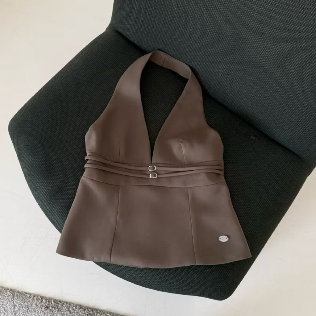 เสื้อคล้องคอ swana.ss  สีน้ำตาล ไซร์m