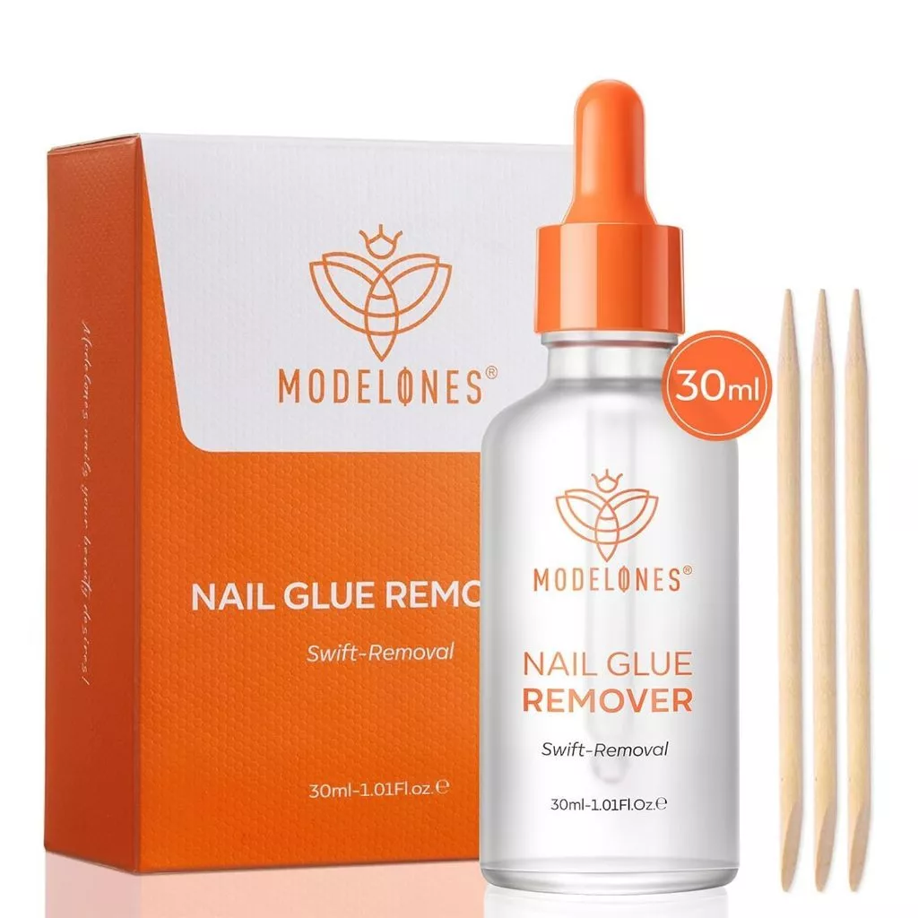 Modelones น้ํายาละลายกาว 30ml ถอดเล็บปลอม ไม่ทำลายเล็บแท้ ไร้กลิ่น คุณภาพดี Nail polish remover