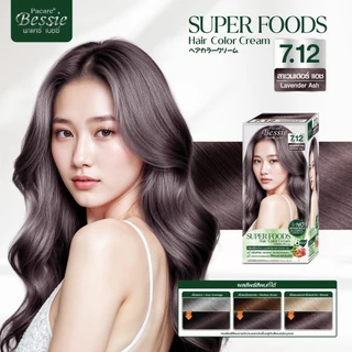 Pacare Bessie ครีมเปลี่ยนสีผม พาแคร์ เบซซี่ ซุปเปอร์ ฟู้ด แฮร์ คัลเลอร์ ครีม [6 สี] ขนาด 120 มล. + ทรีทเม้นท์ 8 มล.