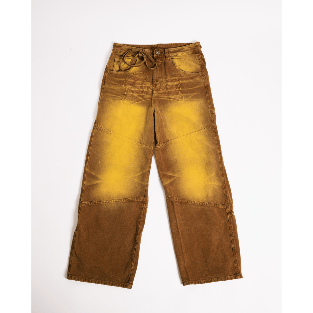 CBE YELLOW FADE PANT / กางเกงทรงแบคกี้เหลือง