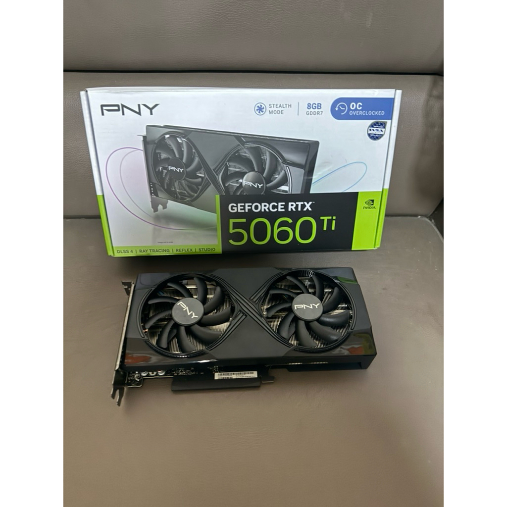 PNY GEFORCE RTX 5060 TI 8GB OVERCLOCKED DUAL FAN - 8GB GDDR7 ของใหม่ประกันยาวๆ jib 24/11/2028