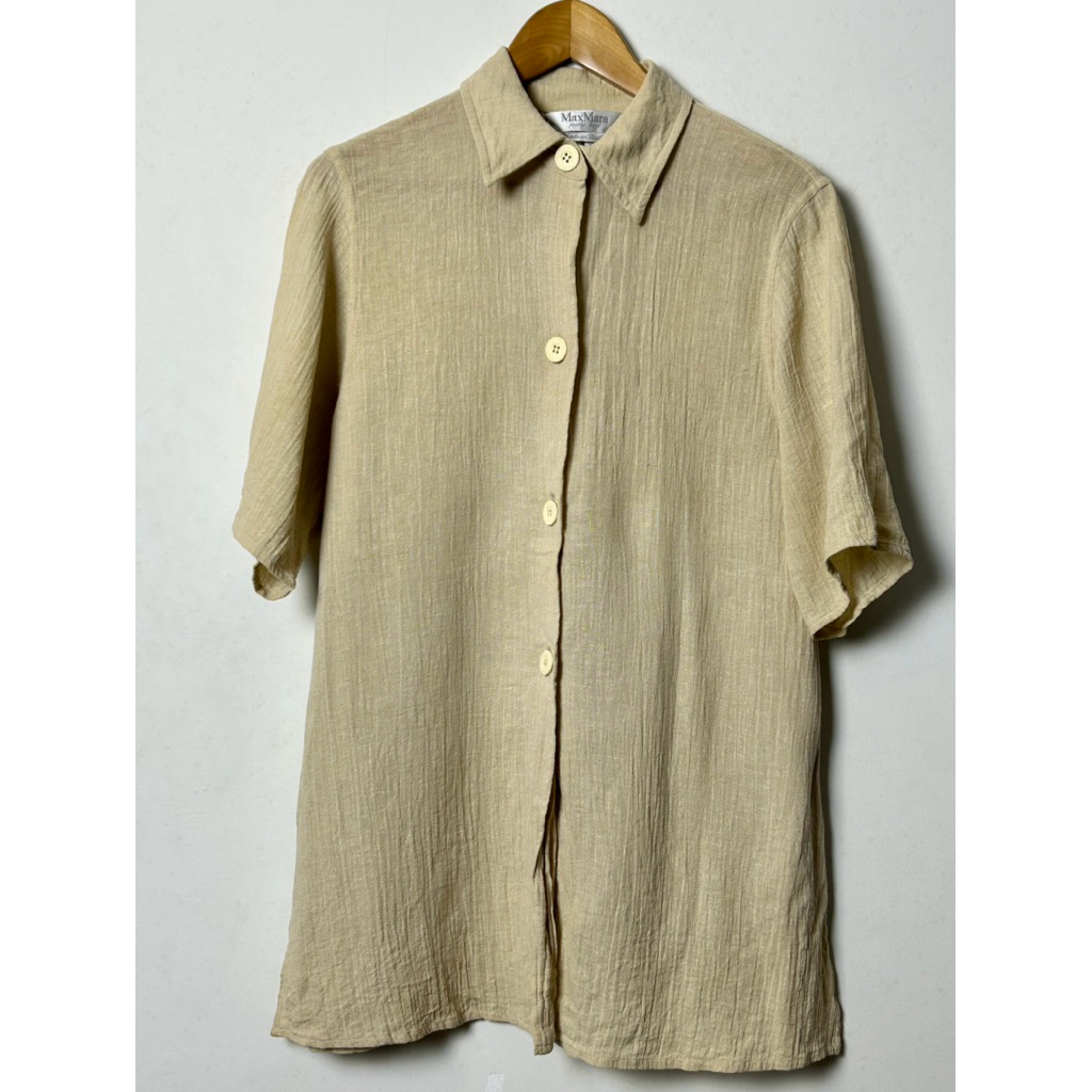 linen short sleeve shirt max.. made in italy(used)