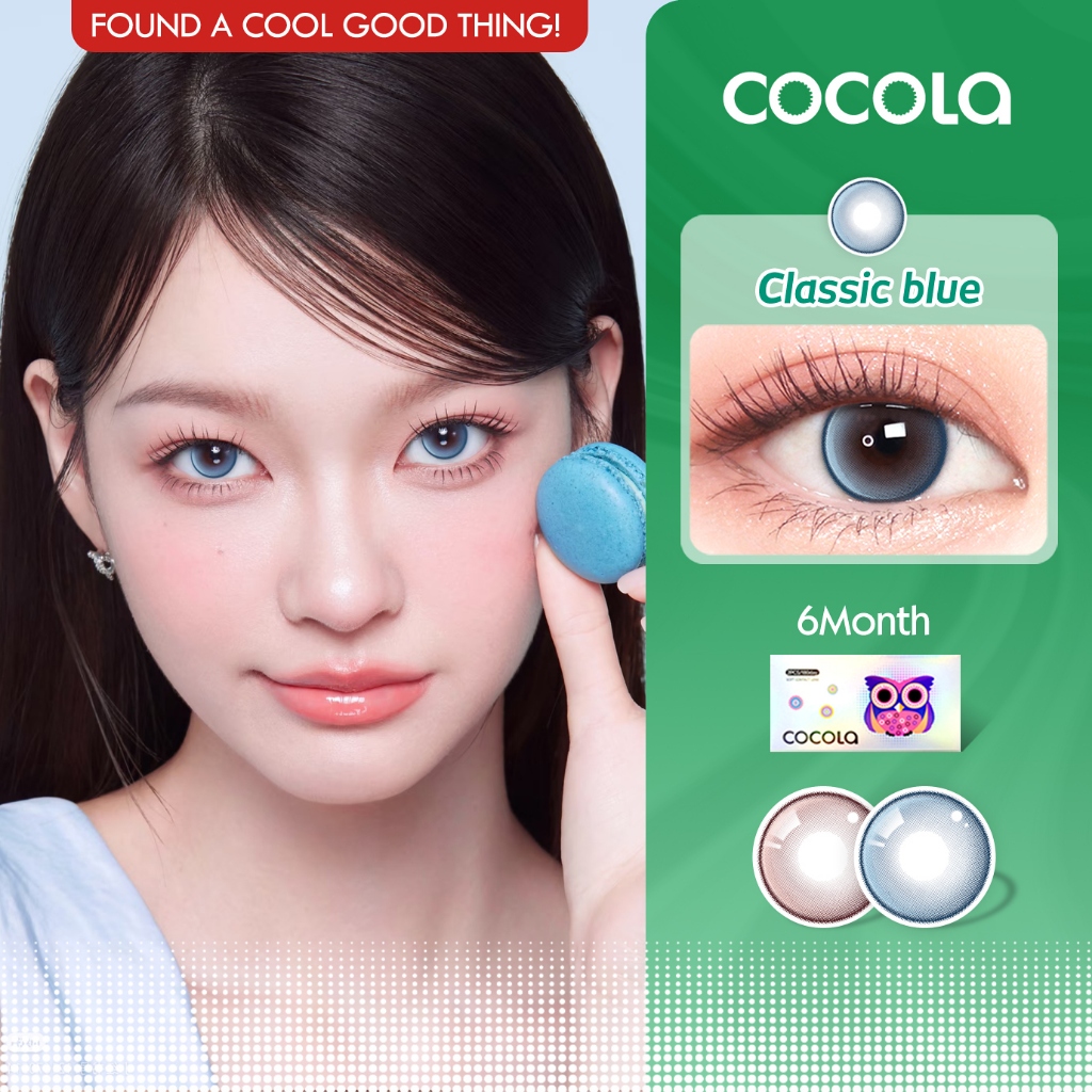 【จัดส่งจากประเทศไทย】คอนแทคเลนส์สีสัน Pink +Light Blue 🌷 6เดือน ใส่สวยทุกโอกาส👁️COCOLA,HC799-3