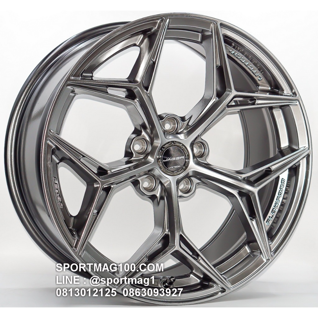 ล้อแม็ก Lenso Jager BLAZE Litetech+ ขอบ18นิ้ว  5รู108 สีไฮเปอร์แบล็ค กว้าง8.5นิ้ว Offset35 [22601]