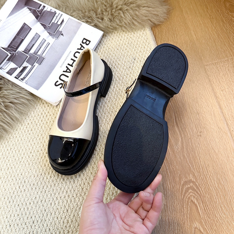 Venalisa รองเท้าผู้หญิง รองเท้าแมรี่เจน หนัง วัสดุ แพลตฟอร์ม กลม ศีรษะ สูง ทั้งหมด สะดวกสบาย เวลาว่าง PU - รูปที่ 4