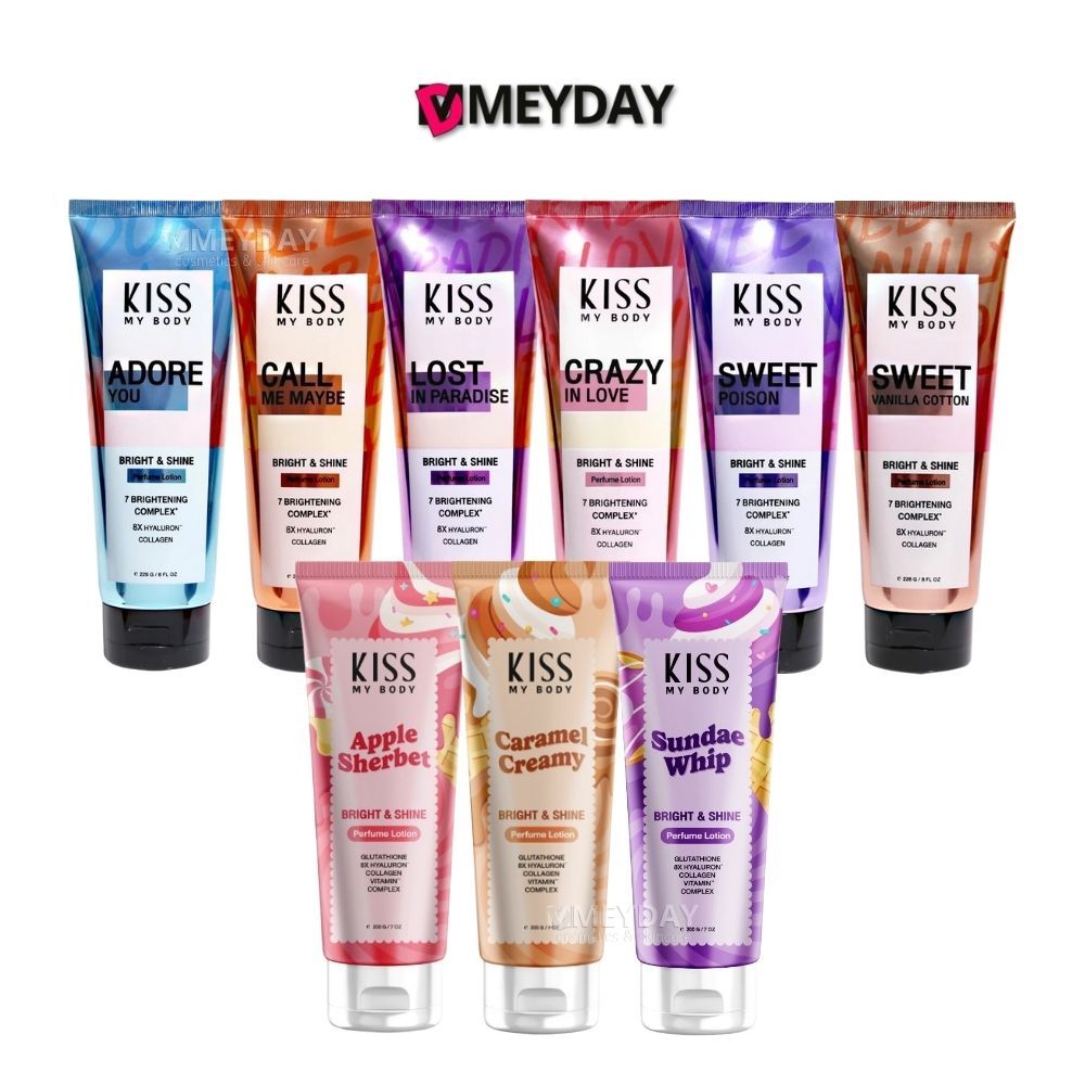 โลชั่นน้ำหอม คิส มาย บอดี้ Kiss My Body Bright & Shine Perfume Lotion ปริมาณ 200-226 กรัม