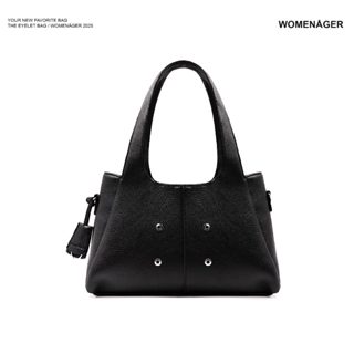WOMENAGER - Eyelet Bag Shoulder - Black กระเป๋าผู้หญิง กระเป…