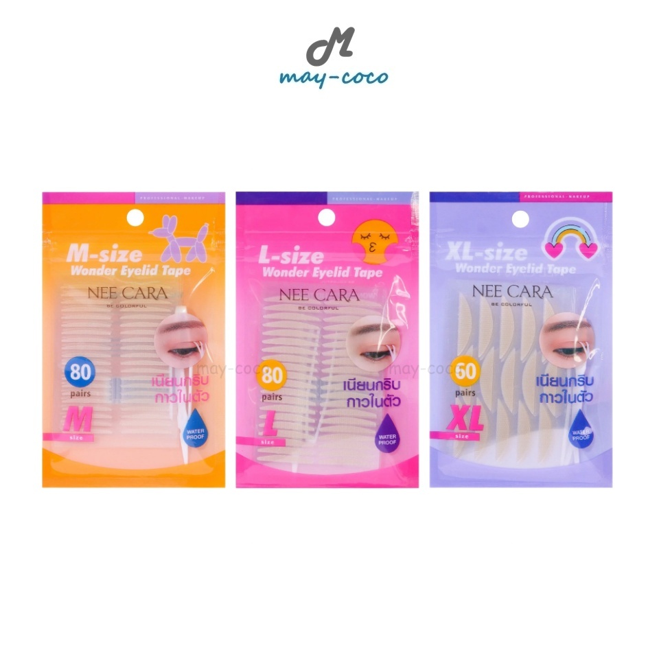 ถูก/แท้/มีไลฟ์ สติกเกอร์ติดตาสองชั้น Nee Cara Wonder Eyelid Tape สติ๊กเกอร์ติดตา2ชั้น ตากลมโต มีกาวในตัว ติดทน กันน้ำ