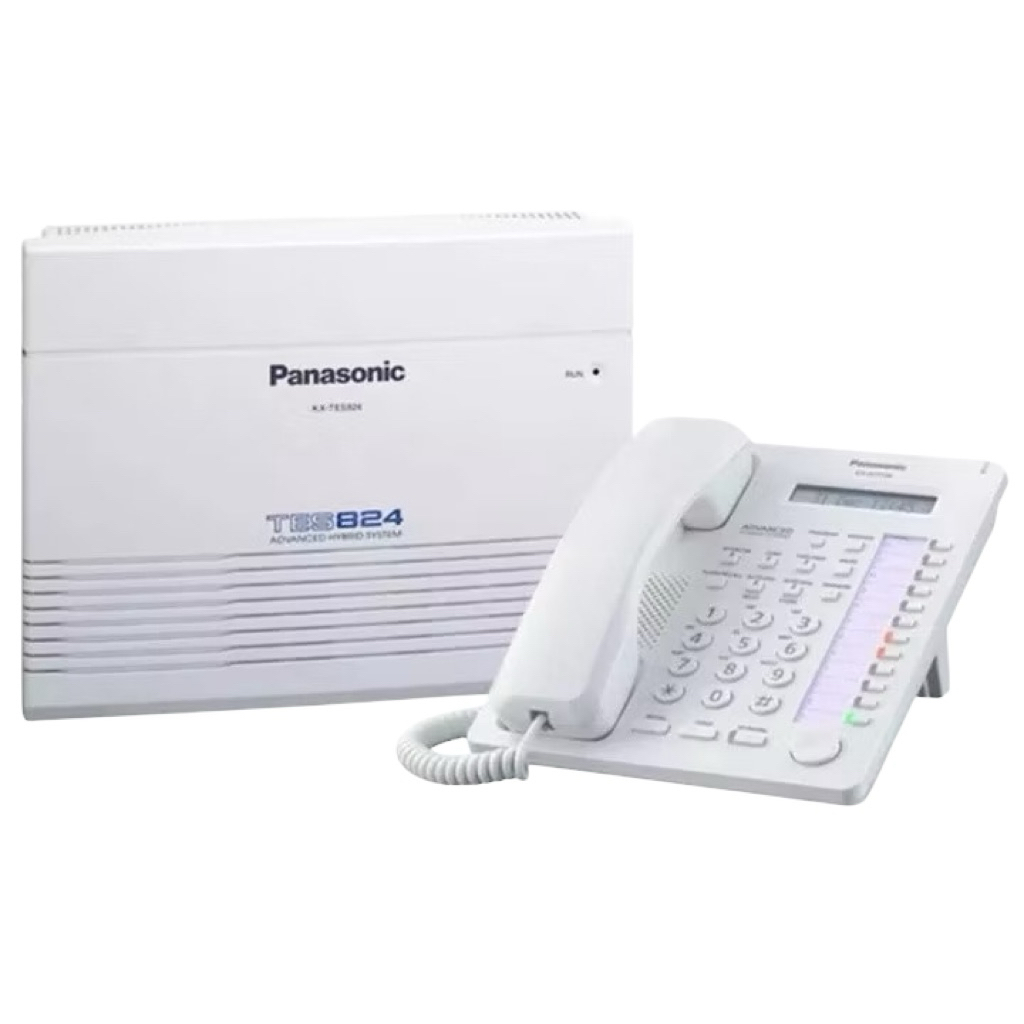 ตู้สาขาโทรศัพท์ PANASONIC KX-TES824BX พร้อมโทรศัพท์คีย์ KX-T7730X (ของแท้) รับประกัน1ปี KX-TES824
