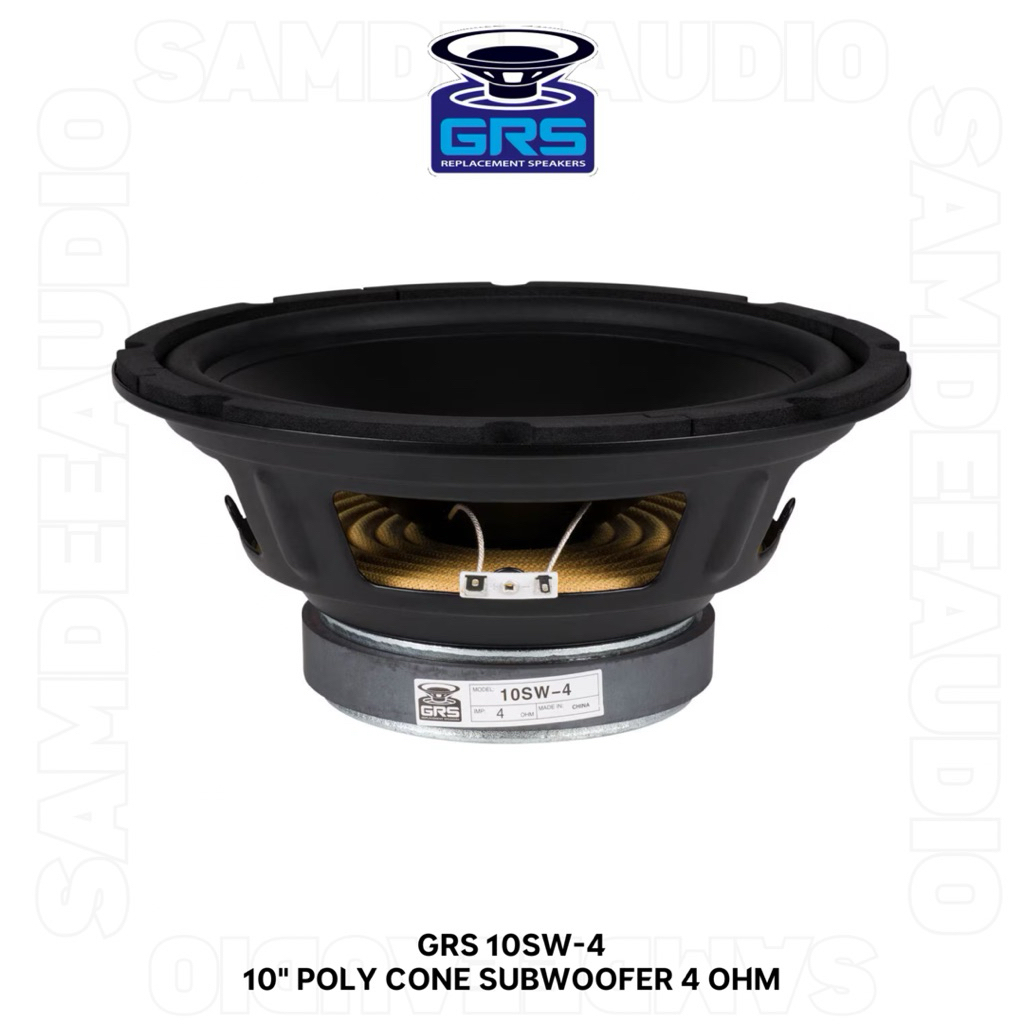 ราคาต่อ1ข้าง/GRS 10SW-4 10" Poly Cone Subwoofer 4 Ohm