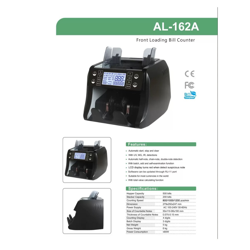 รับประการ1ปี เครื่องนับธนบัตร คำนวณมูลค่าเงินรวมได้ เฉพาะธนบัตรแบบเดียวกัน เครื่องนับแบงค์ เครื่องนับเงินอัตโนมัติ สามาร - รูปที่ 2