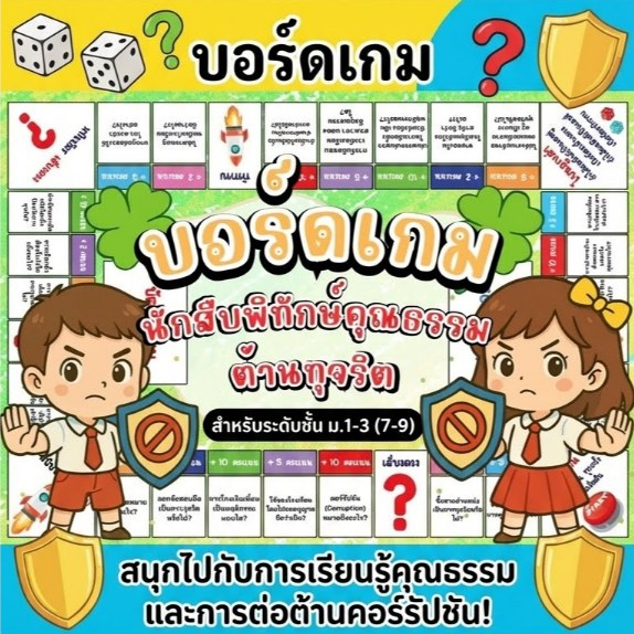 บอร์ดเกม “นักสืบพิทักษ์คุณธรรม ต้านทุจริต” ม.1 – ม.3