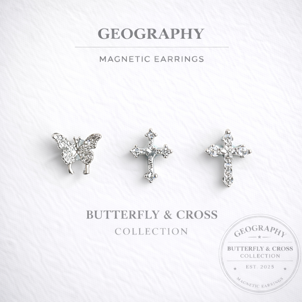 ต่างหูแม่เหล็ก รุ่น SILVER BUTTERFLY – คอลเลคชั่น Butterfly & Cross