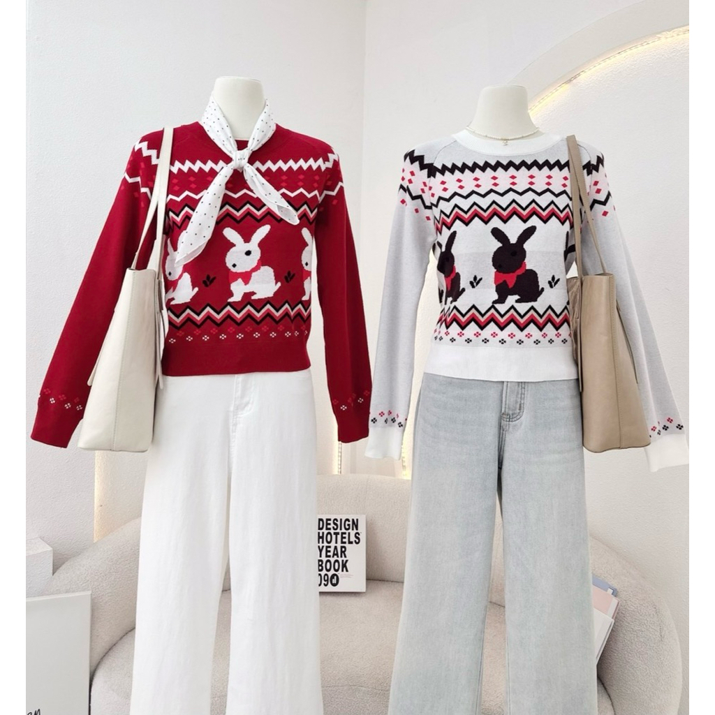 WA YA เสื้อคาดิแกนไหมพรม กระดุมหน้า (2) - รูปที่ 6