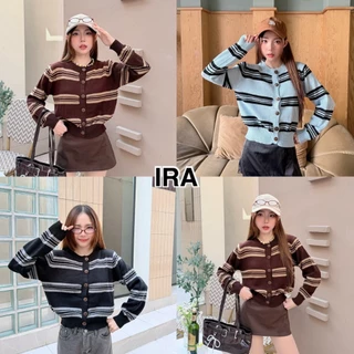 BY IRA Katherine Top เสื้อแขนยาวถักไหมพรมแขนยาว เสื้อโปโลคอปก เสื้อไหมพรม