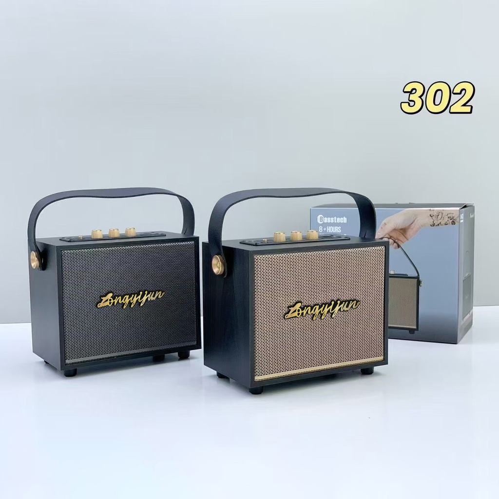 ลำโพงบลูทูธ10W รุ่นXM301/XM302 รองรับ TF USB ปรับเบสได้ ดีไซน์สวย เบสแน่น มีหูหิ้ว แบตเตอรี่ใช้งานได