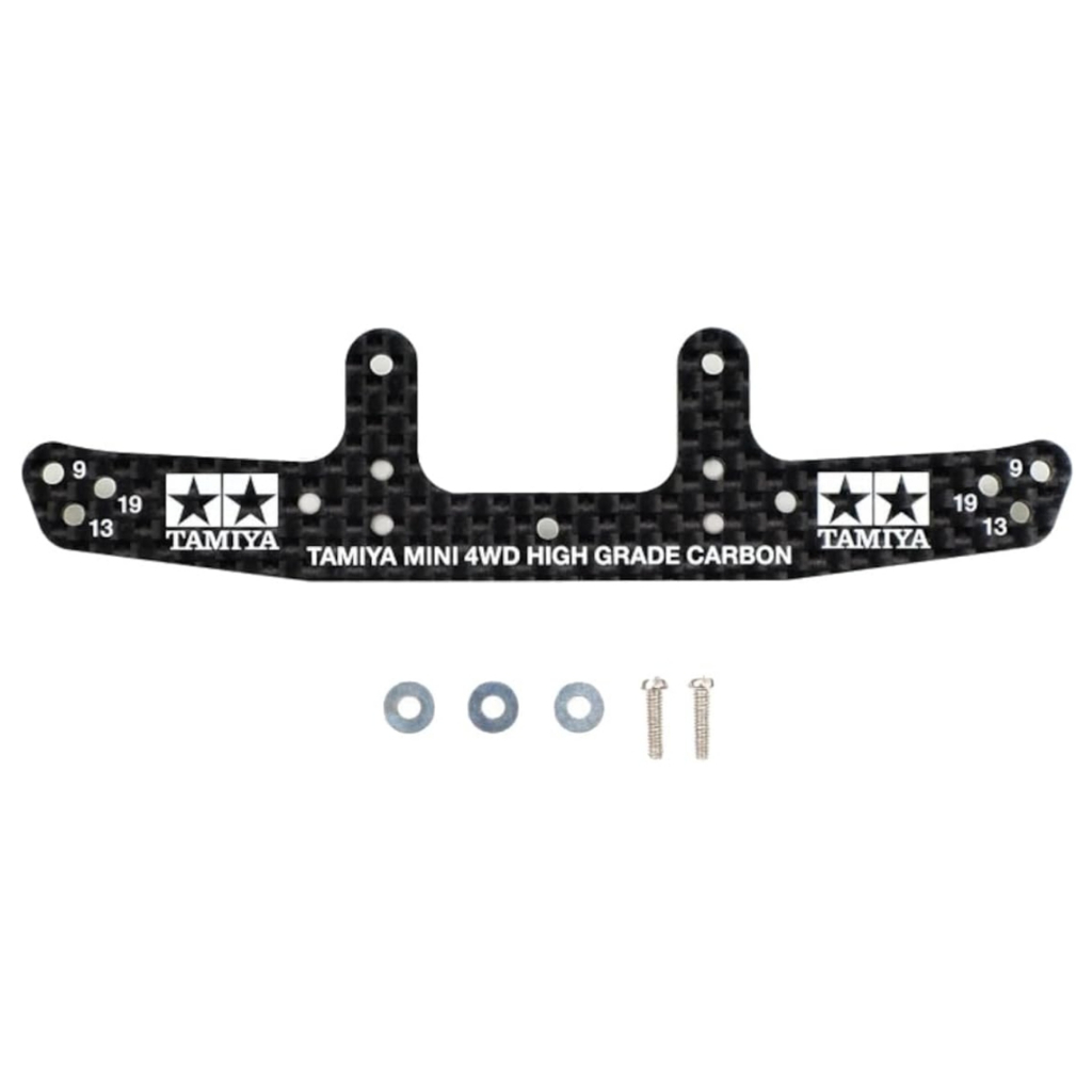 กันชน 3มม สกรีนขาว Tamiya 95257 - HG Carbon Wide Rear Stay (3mm) ของใหม่แท้100%